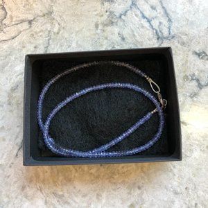 NIB--Tanzanite rondelle necklace